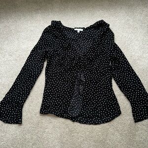 Elegant Black Polka Dot Blouse